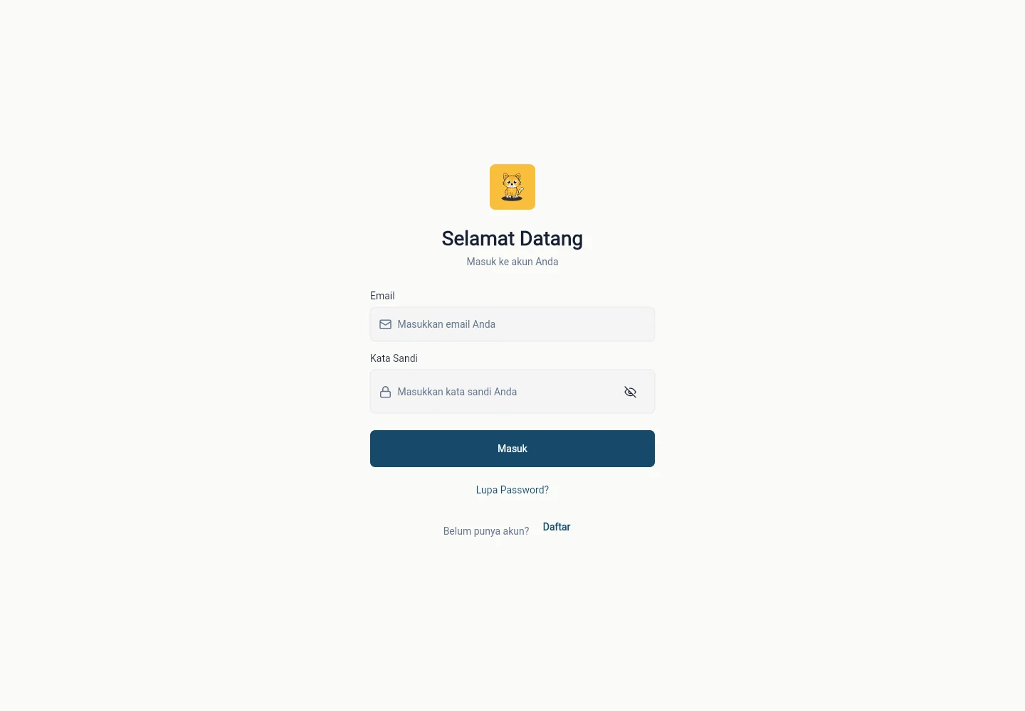 Masuk ke Oren POS